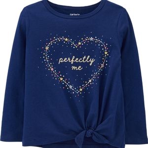 Girls Perfectly Me tie-front jersey tee from Macy'